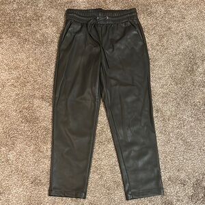LOFT - NWT Faux Leather Ankle Jogger (Military Green)